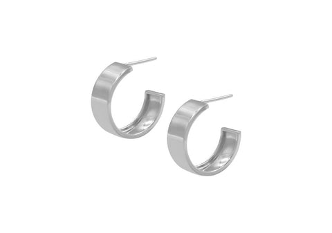 Dainty polished hoop earrings