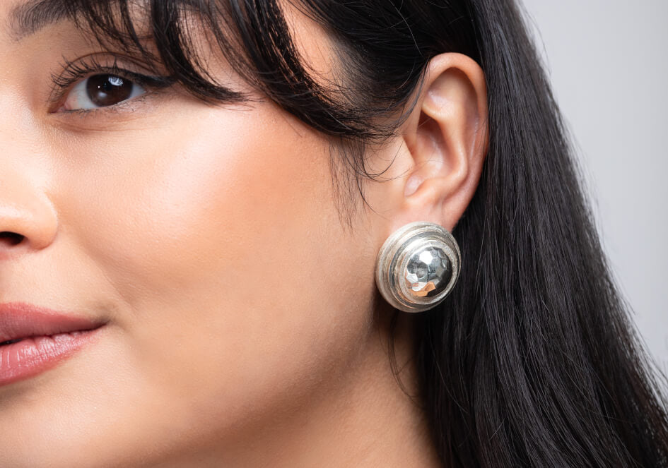 Halle clip stud earrings