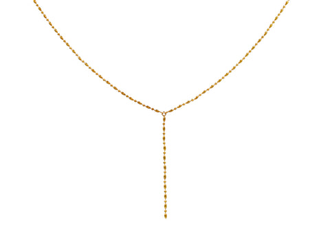 Minimalist lariat Y-shaped necklace