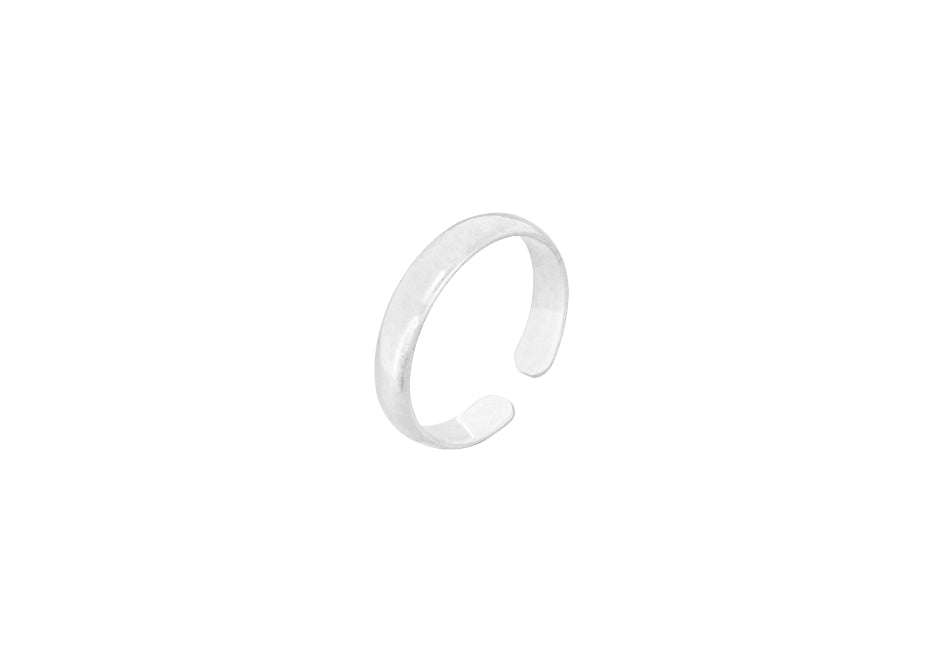Minimalist silver toe ring
