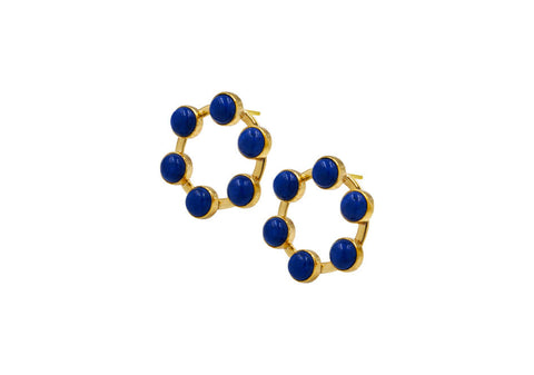 Rukmini brass stud earrings